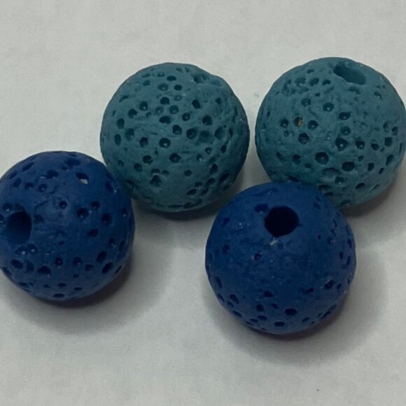 Multi Coloured Lava Stone Beads Round Loose Spacer Beads for Jewelry Making - Picture 4 of 8